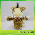 OEM&ODM zoo animal toy,plush cartoon giraffe hand puppets toys